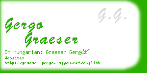 gergo graeser business card